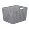 Simplify Storage Bin, Plastic, Grey, 13.7 in H, 11.4 in W, 13.7 in L 25175-GREY - alternate 1